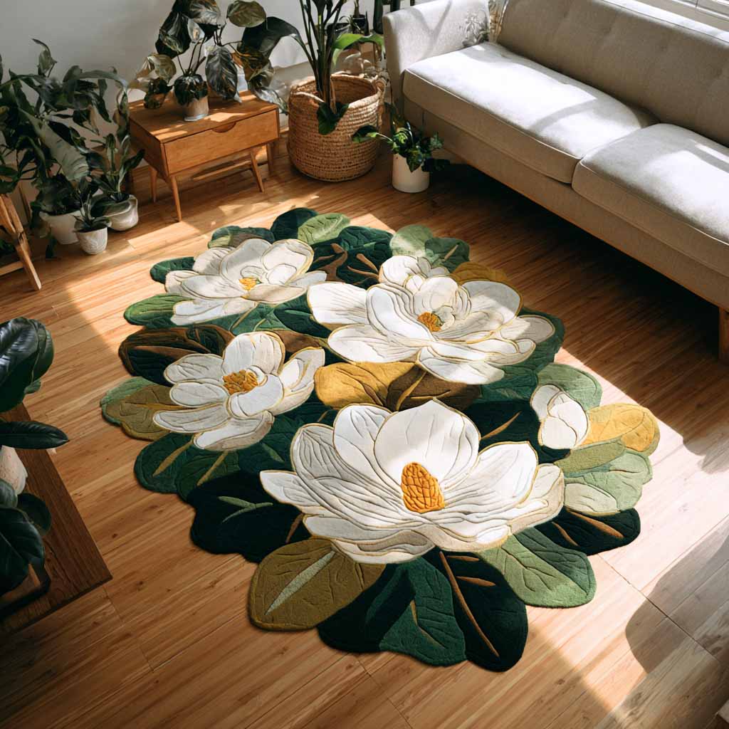Magnolia Cluster shaped rug – magnolia cluster