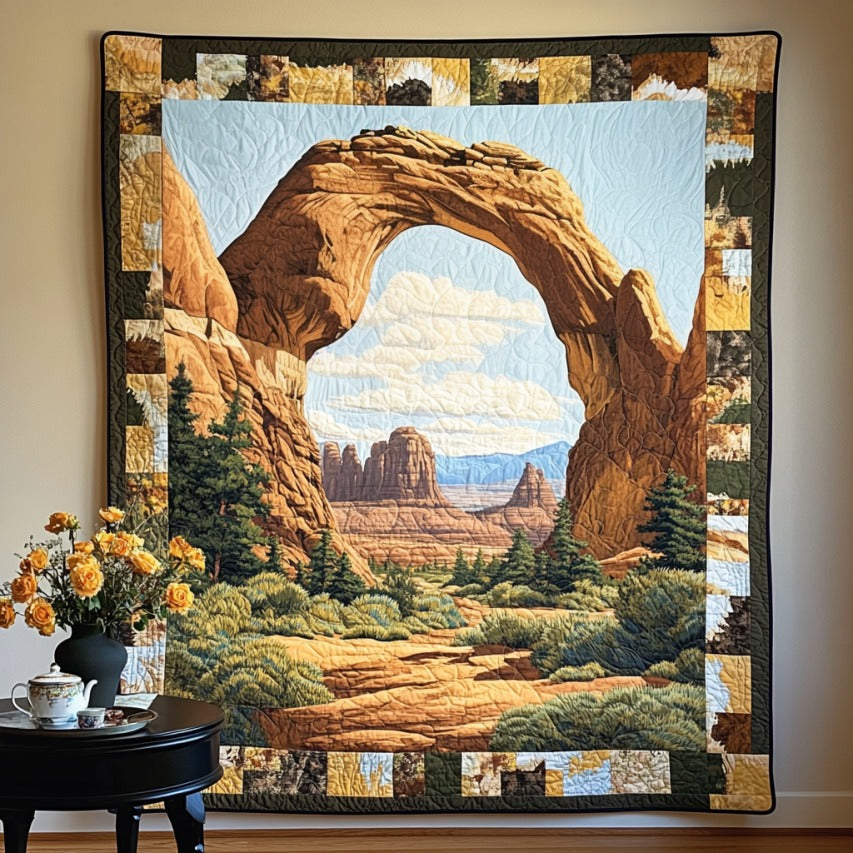 Sandstone Arch art quilt – desert arch