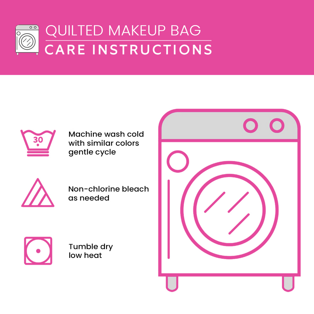 Care instructions – Quilted Makeup Bag - Celtic Dragonfly