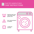 Care instructions – Quilted Makeup Bag - Celtic Dragonfly