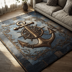 Anchor Horizon rug – anchor and ship wheel