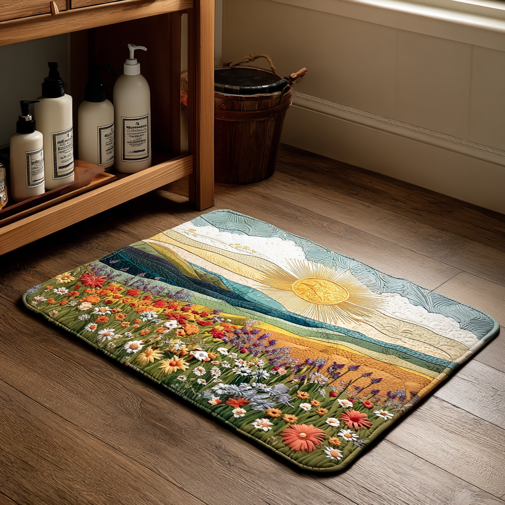 Meadow Horizon bath mat – wildflower meadow