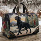 Midnight Snow Labrador quilted weekend bag – labrador in snow