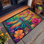 Misty Skies Dragonfly doormat – rainbow dragonfly
