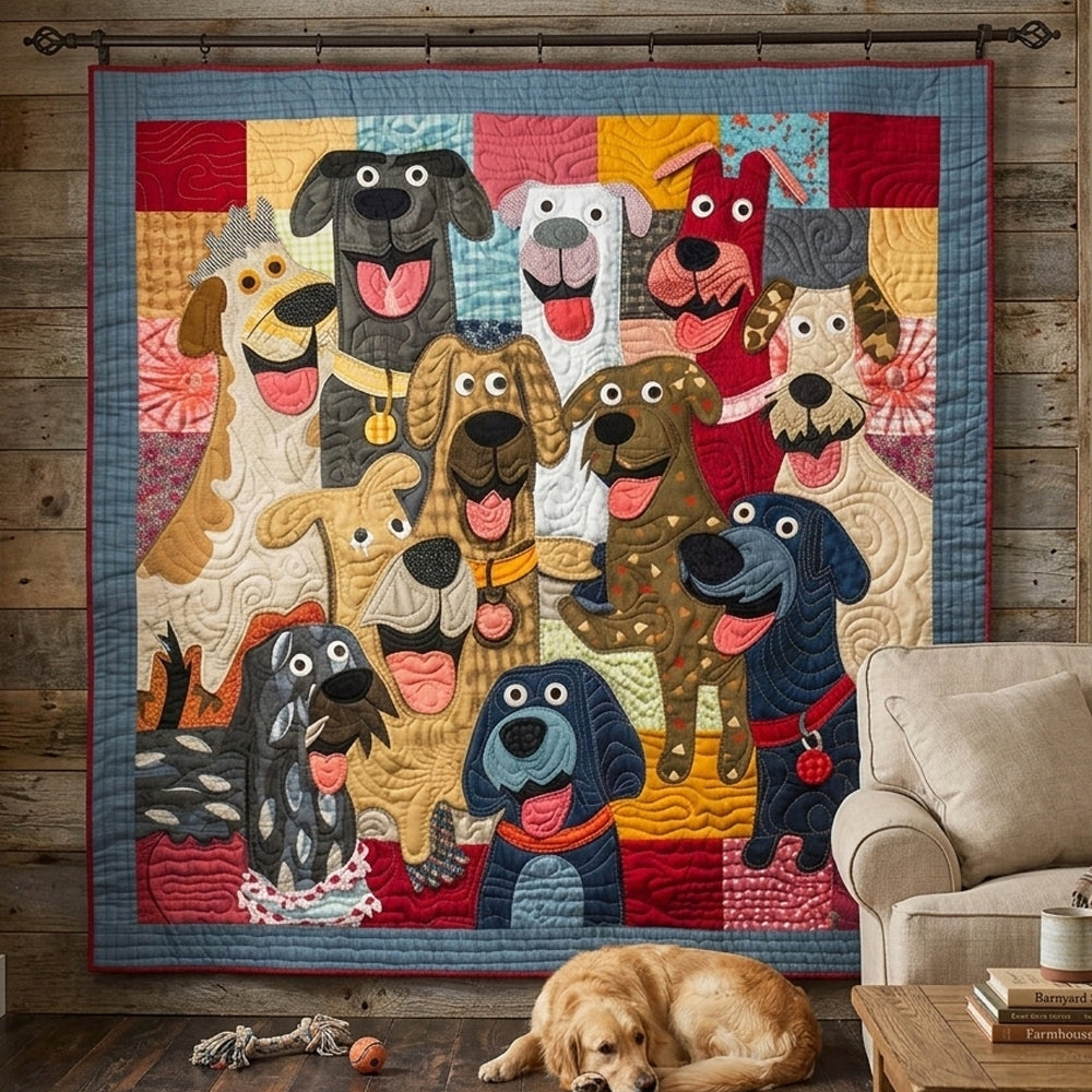 Quilted Throw - Happy Dogs – view 2
