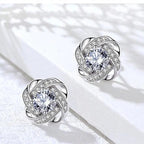 Stud Earrings - Crystal Love Knot