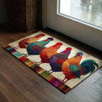 Morning Choir Roosters doormat – three roosters