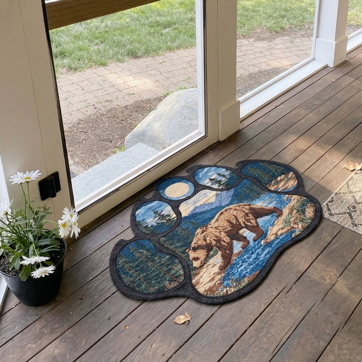 Shaped Doormat - Mountain Paw Scene – view 2