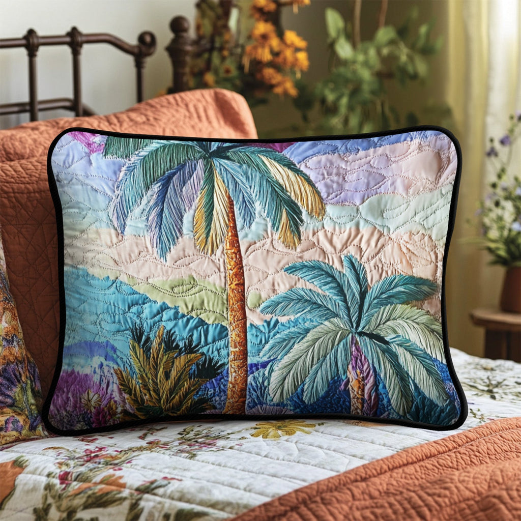 Quilted Pillowcase - Painted Palms – view 2