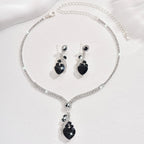 Necklace & Earrings Set - Crystal Teardrop