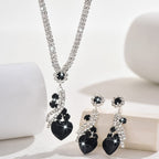Necklace & Earrings Set - Crystal Teardrop
