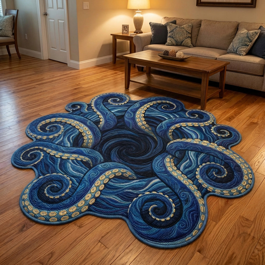Ocean Abyss Tentacles shaped rug – swirling tentacles
