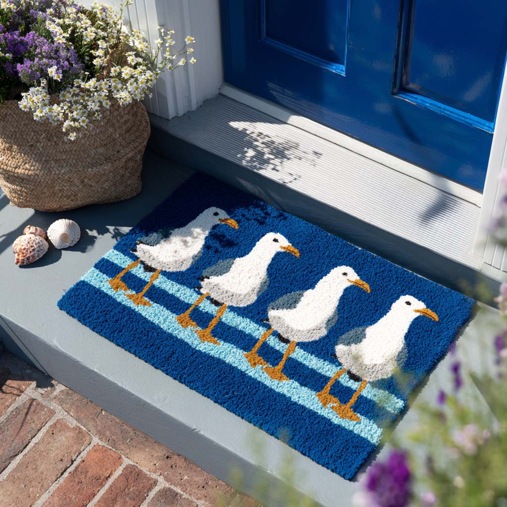 Ocean Soarer Gulls doormat – seagull row