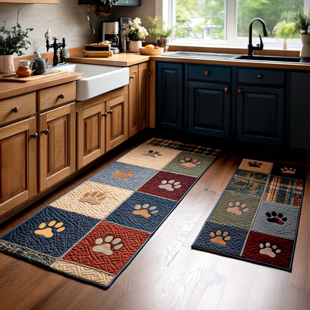Country Paw Prints kitchen mat set – country paw prints