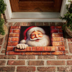 Peeking Santa doormat – santa peeking