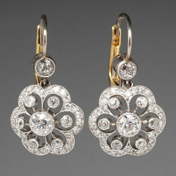 Drop Earrings - Crystal Mandala