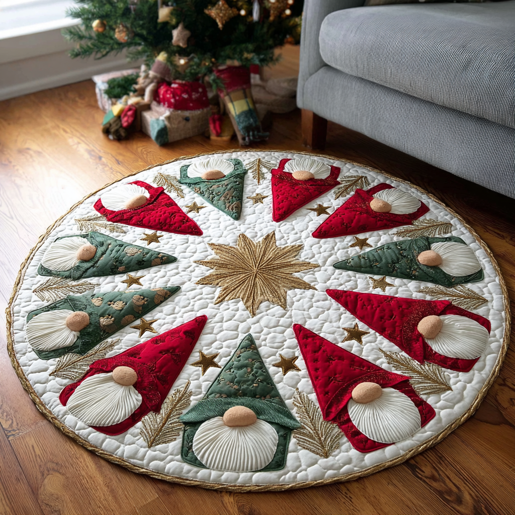 Pie Gnome Star round rug – gnome star