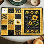 You Are My Sunshine quilted placemats – sunflower patchwork