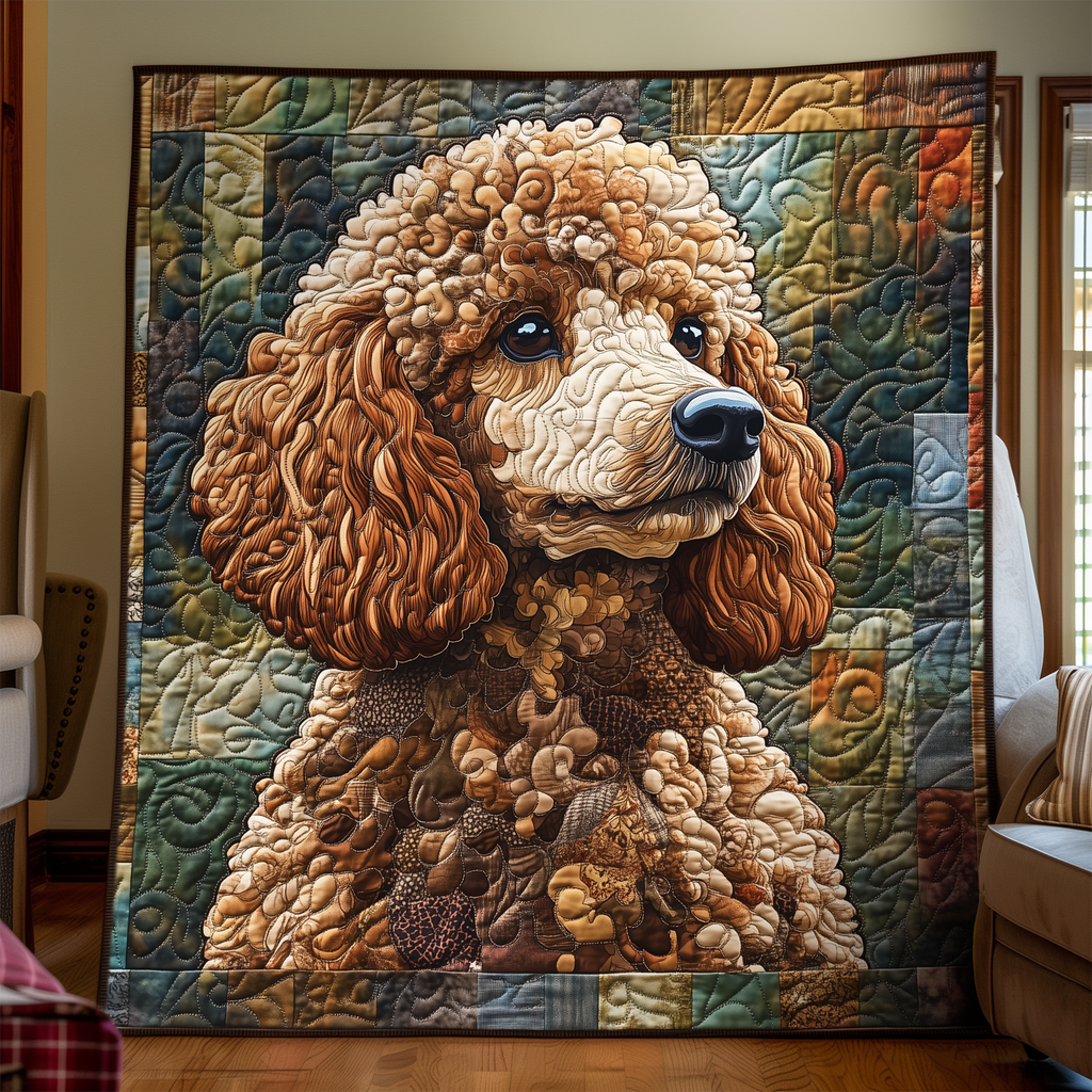 Quilted Throw - Apricot Poodle – view 2