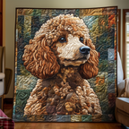 Quilted Throw - Apricot Poodle – view 2