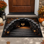 Pumpkin Passage doormat – pumpkin in tunnel