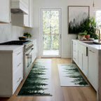 Tranquil Valley kitchen mat set – pine forest