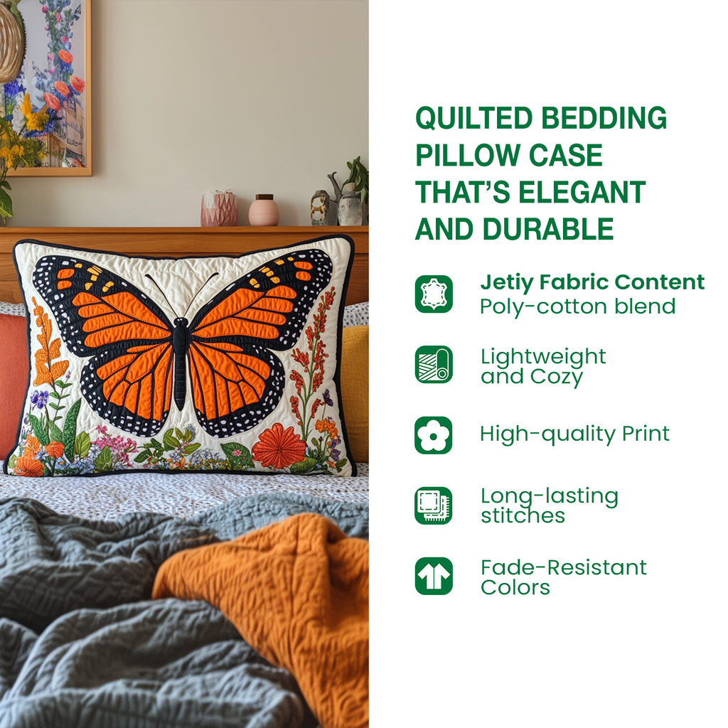 Care instructions – Quilted Pillowcase - White Poinsettia