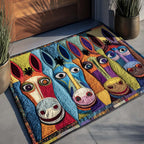 Whimsical Donkeys doormat – patterned donkeys