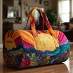 Radiant Path quilted weekend bag – sunset hills