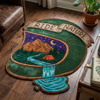 River Escape shaped rug – ride Nature sign