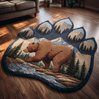 Riverbank Bear shaped rug – bear in a paw print