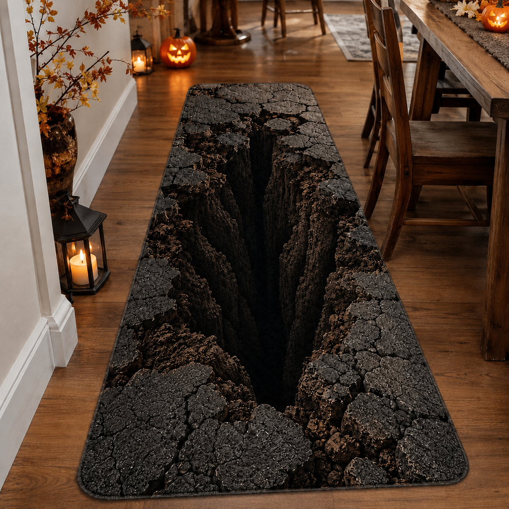 Rock Abyss hallway runner – crack in rock