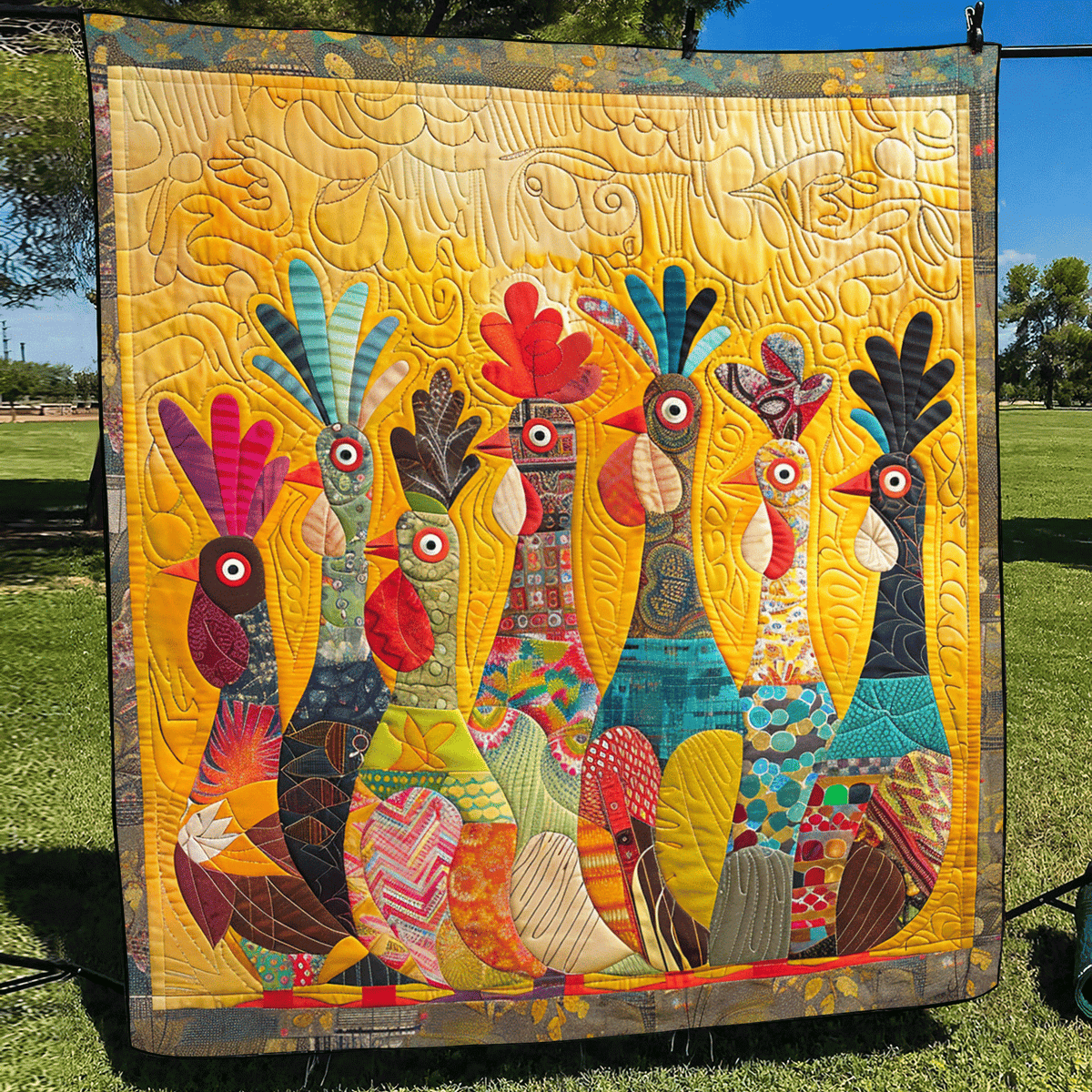 Art Quilt - Rooster Club – view 2