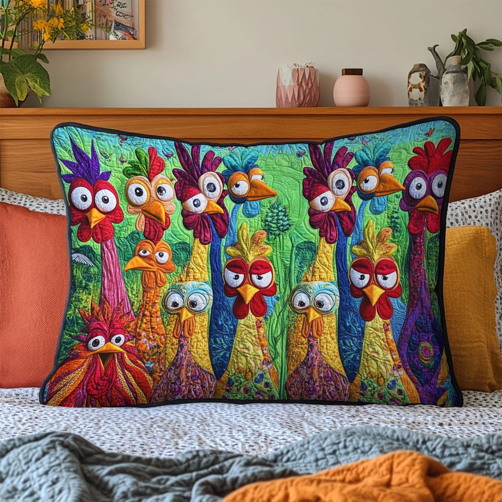 Quilted Pillowcase - Rooster Riot – view 2
