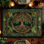 Rooted Wisdom quilted placemats – celtic tree circle