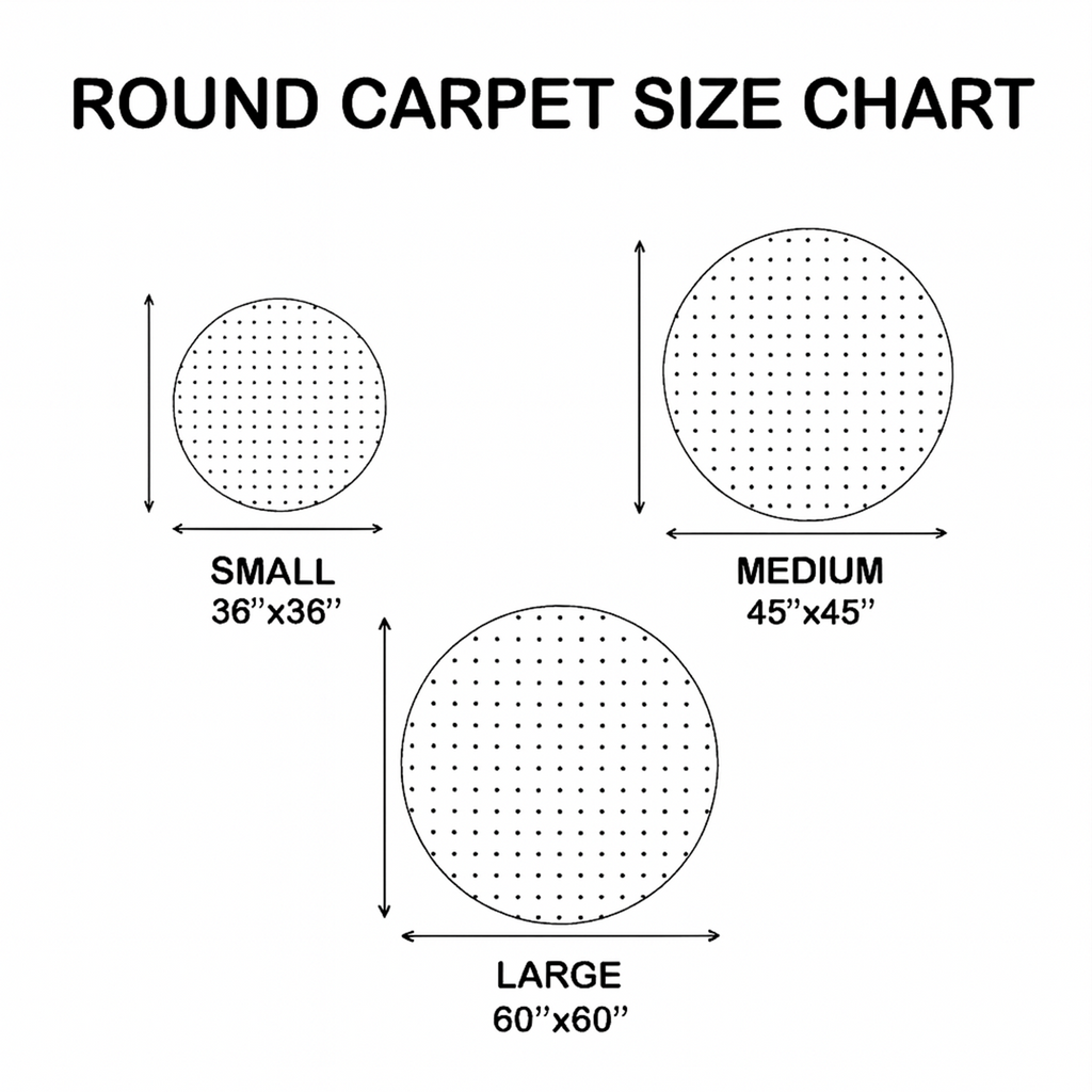 Size guide – Round Rug - Gnome Gathering