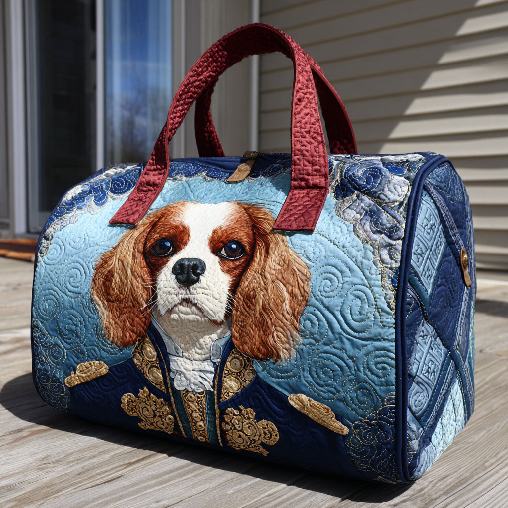 Royal Spaniel quilted weekend bag – cavalier in coat