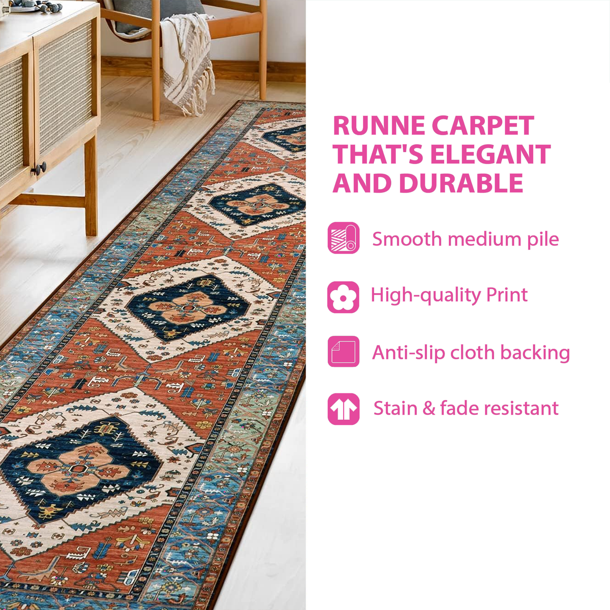 Care instructions – Hallway Runner Rug - Pumpkin Pathway
