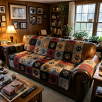 Quilted Sofa Cover - Cabin Paw Patchwork