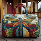 Rustleaf Flyer quilted weekend bag – patchwork dragonfly
