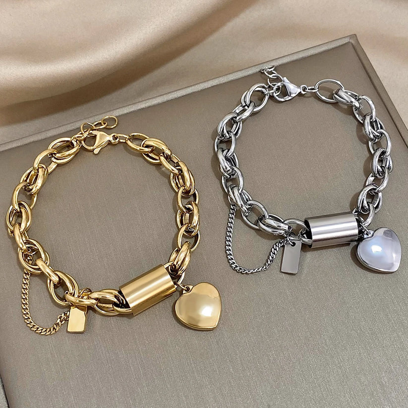 Chain Bracelet - Heart Charm