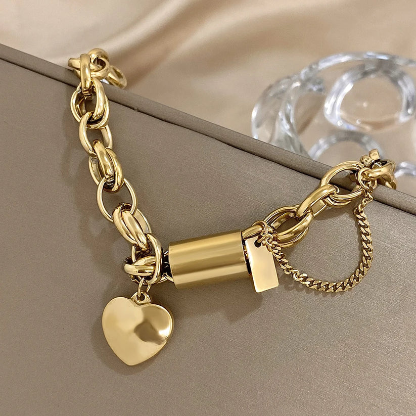Chain Bracelet - Heart Charm