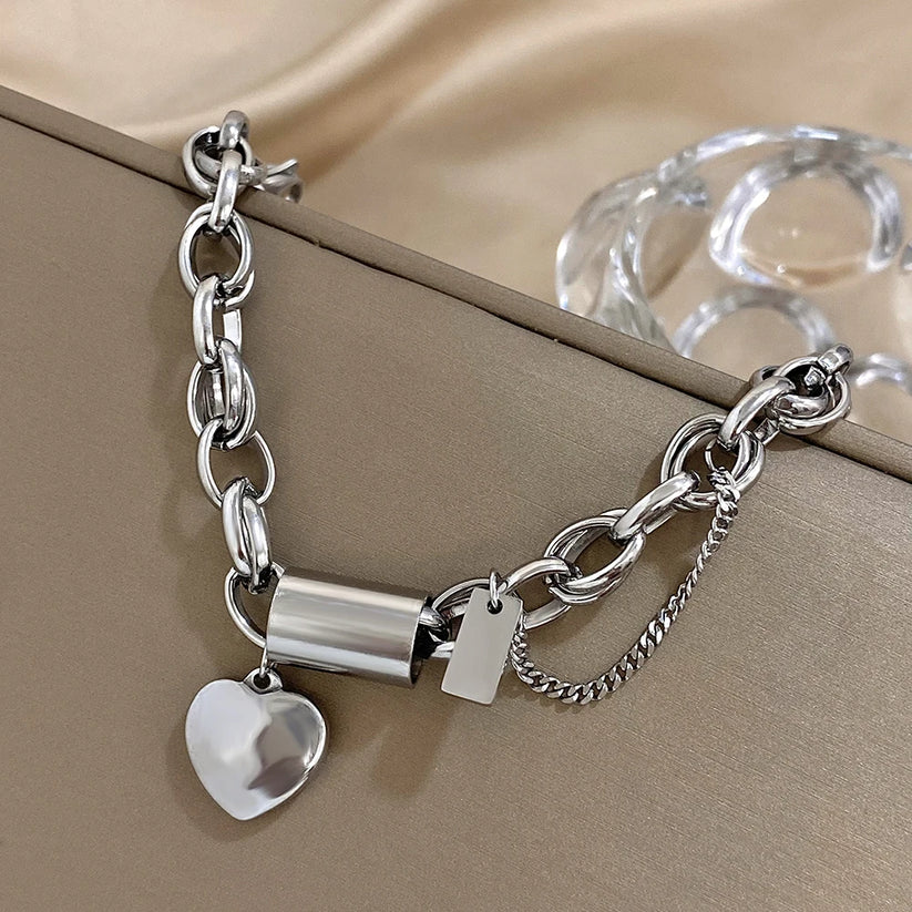 Chain Bracelet - Heart Charm
