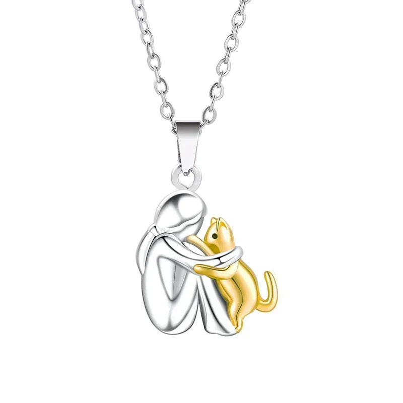 Pendant Necklace - Cat Cuddle