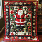 Quilted Throw - Santa Patchwork – view 2