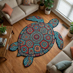 Sea Spirit Mosaic shaped rug – mosaic turtle