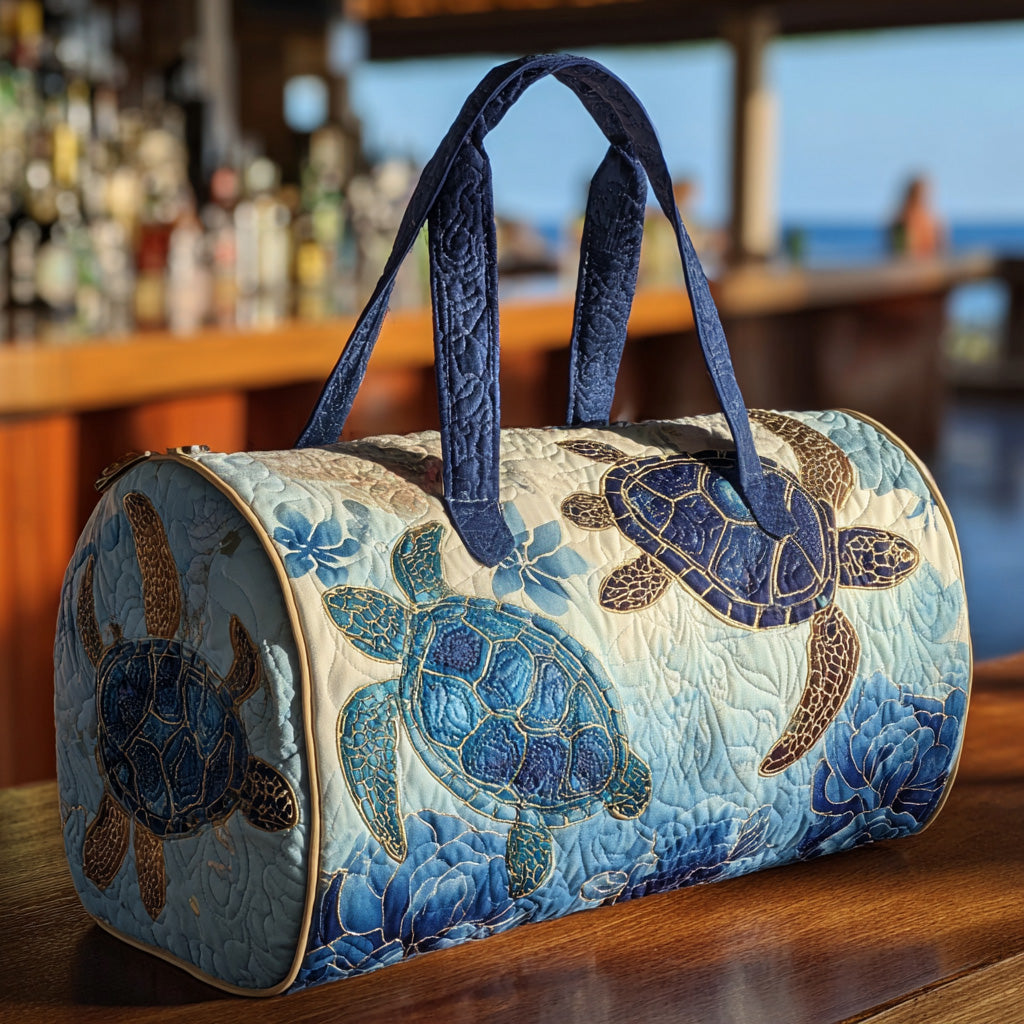 Blue Turtle Drift quilted weekend bag – blue turtles