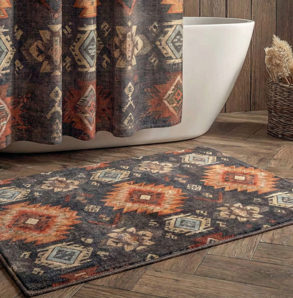 Shadow Hearth Kilim doormat – kilim diamond pattern