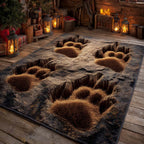 Shadow Paw Path rug – bear paw prints