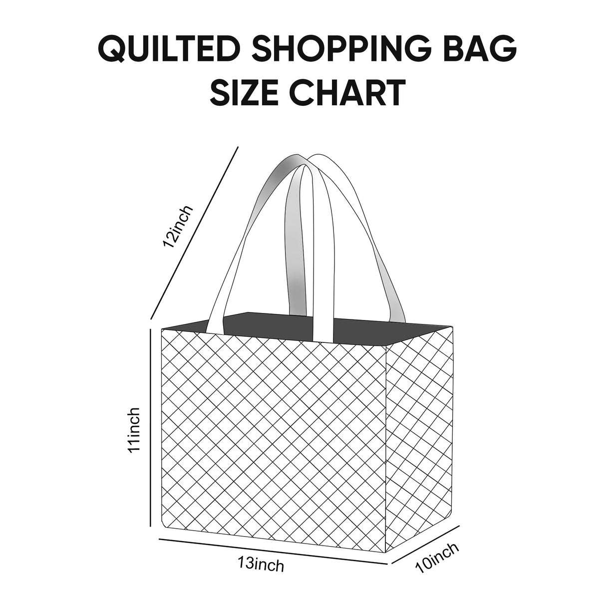 Size guide – Quilted Shopping Bag - Starry Night Basset